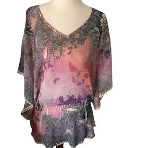 Mushkaby Sienna Rose tunic top